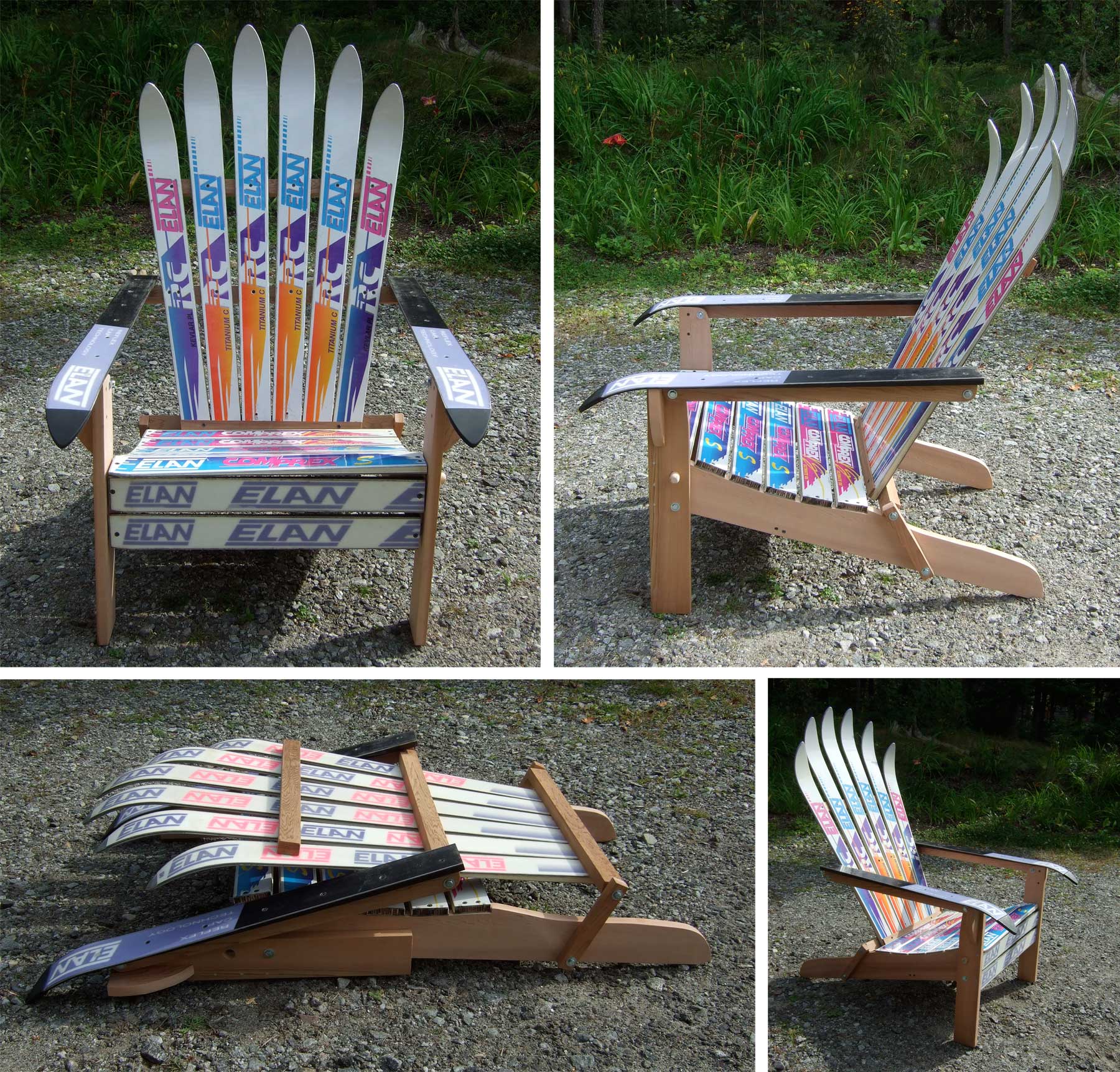 Wooden How To Make Adirondack Chairs From Skis PDF Plans